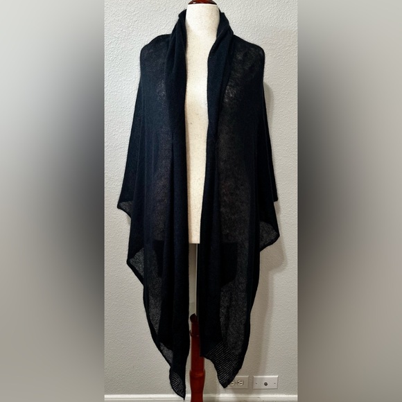 The Fisher Project by Eileen Fisher Black Mohair Wrap/Scarf - Picture 6 of 13